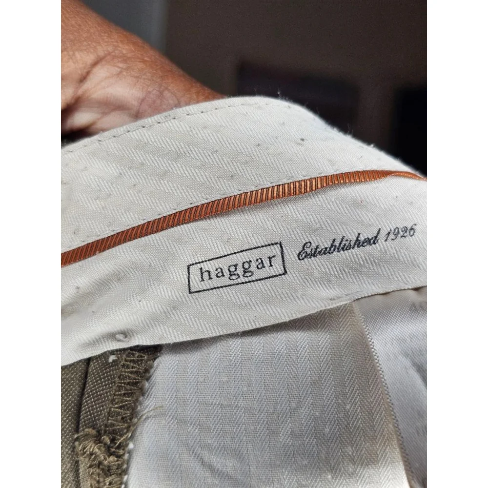 Men's Haggar Brown Dress Pants Waist 40X32